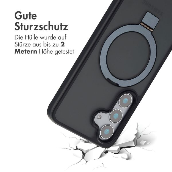 Accezz Ring Stand Backcover mit MagSafe für das Samsung Galaxy S25 - Schwarz