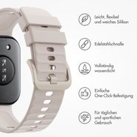 imoshion Silikonband für das  Huawei Watch Fit 4 / 4 Pro - Ivory White