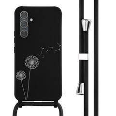 imoshion Silikonhülle design mit Band für das Samsung Galaxy A54 (5G) - Dandelion Black