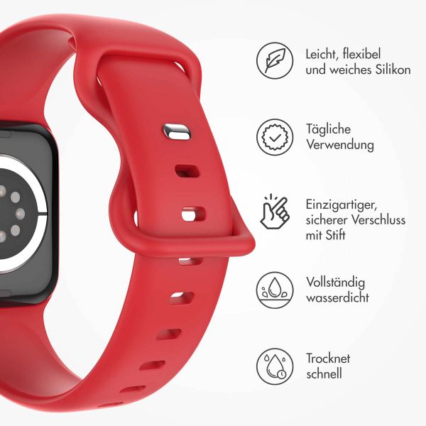 imoshion Silikon-Armband⁺ für  Apple Watch Series 1 t/m 11 / SE / Ultra (44/45/46/49 mm) - Größe M/L - Rose