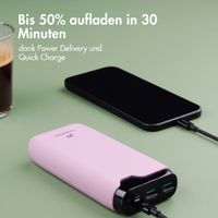 imoshion Powerbank 20.000 mAh - 22,5W Schnellladegerät - USB-C / USB-A - Rosa