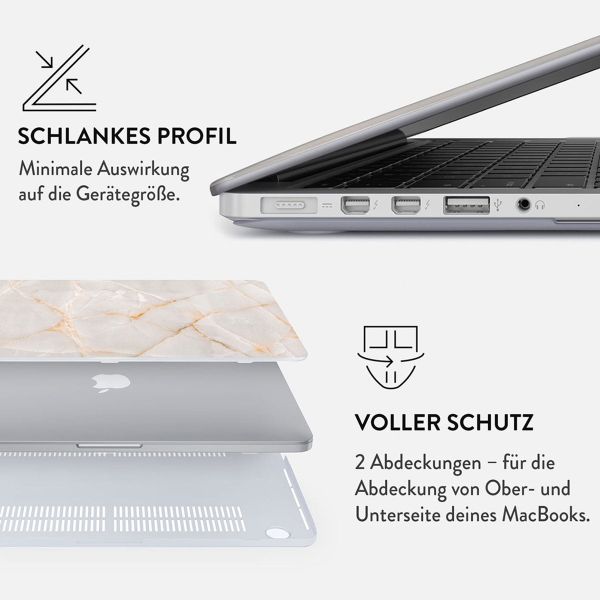 Burga Hardshell Hülle Apple MacBook Air 13 Zoll (2018-2020) - Vanilla Sand