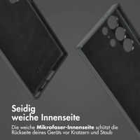 Accezz 2-in-1 Klapphülle aus Leder mit MagSafe für das Samsung Galaxy S24 Ultra - Onyx Black