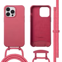 imoshion Color Backcover mit abnehmbarem Handykette und MagSafe Apple iPhone 14 Pro Max - Raspberry