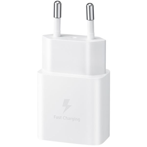 Samsung Original Power Adapter mit USB-C-Kabel - Ladegerät - USB-C-Anschluss - Fast Charger - 15 Watt - 1 m - Weiß