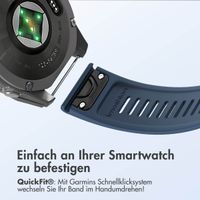 imoshion QuickFit® Silikonarmband Stripe für die Garmin Watch | 22 mm Anschluss - Dunkelblau