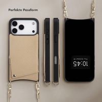 Selencia Nova HandyHülle mit Kordel und Kartenhalter Apple iPhone 18 Pro / 17 Pro - Beige