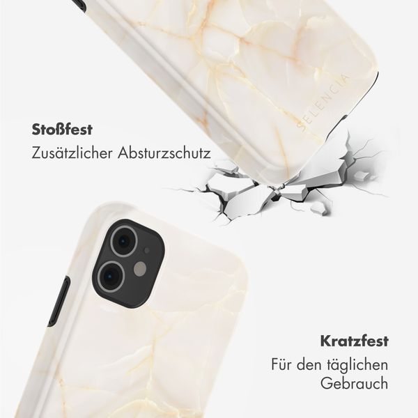Selencia Vivid Back Cover Apple iPhone 11 - Golden Beige Marble