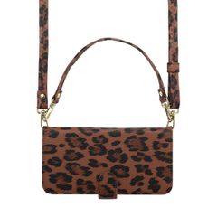 Selencia Sabi Klapphülle mit Leopardenmuster Apple iPhone 16e - Mocha Brown