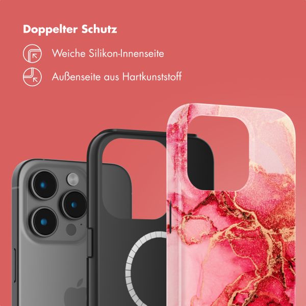 Selencia Vivid Tough Back Cover mit MagSafe für das iPhone 15 Pro - Rosy Marble