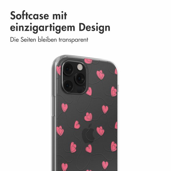 imoshion  Design Hülle für das iPhone 12 (Pro) - Dusty Rose Connected Hearts