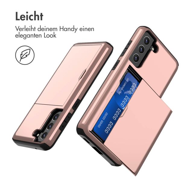 imoshion Backcover mit Kartenfach für das Samsung Galaxy S21 FE - Rose Gold