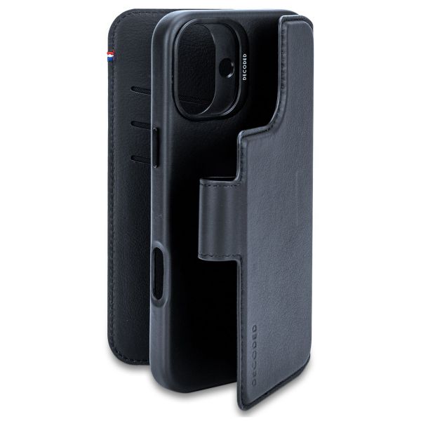 Decoded 2 in 1 Leather Klapphülle MagSafe Apple iPhone 16 Plus - Navy