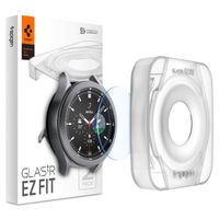 Spigen EZ FIT Glas.tR Displayschutzfolie mit Applikator für die Samsung Galaxy Watch 4 Classic - 42 mm - Transparent