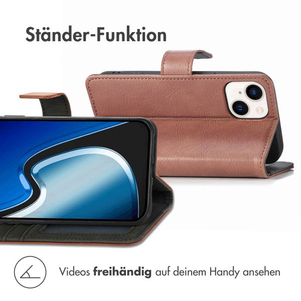 imoshion Luxuriöse Klapphülle für das Apple iPhone 15 Plus - Braun