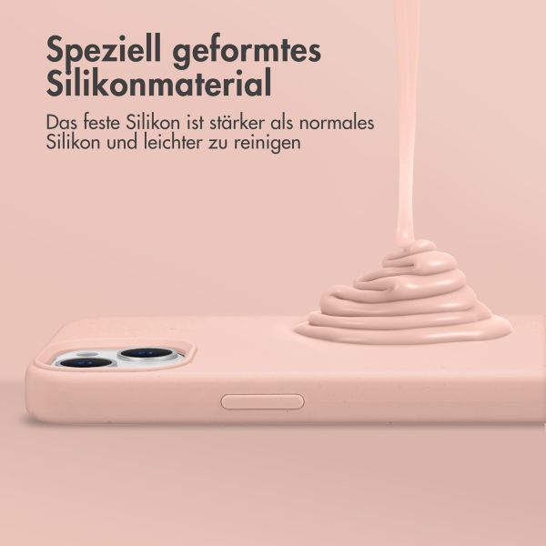 Accezz Liquid Silikoncase mit MagSafe für das iPhone 16 - Rosa