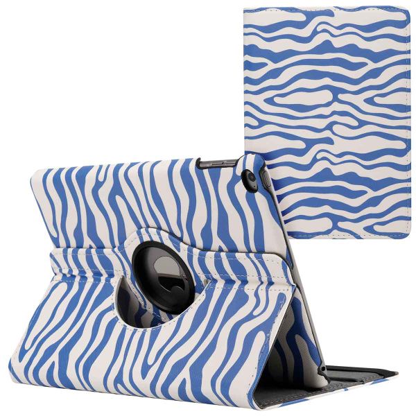 imoshion 360° drehbare Design Klapphülle Apple iPad 6 (2018) 9.7 Zoll / iPad 5 (2017) 9.7 Zoll - White Blue Stripes