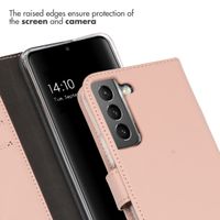 Selencia Echtleder Klapphülle Samsung Galaxy S22 - Rosa