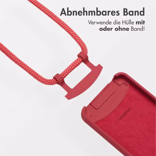 imoshion Color Backcover mit abnehmbarem Handykette und MagSafe Samsung Galaxy S24 / S25 - Red Raspberry