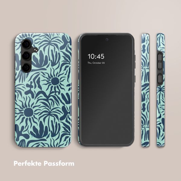 Selencia Vivid Back Cover Samsung Galaxy S24 FE - Tropical Vibes Light Blue