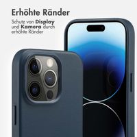 Accezz MagSafe Leather Backcover Apple iPhone 14 Pro - Nightfall Blue