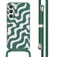 imoshion SilikonHülle design mit Band Samsung Galaxy S23 Plus - Petrol Green Groovy