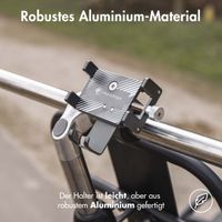 imoshion Handyhalterung für das Fahrrad – verstellbar – universell – Aluminium – grau