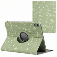 imoshion 360° drehbare Design Klapphülle Apple iPad 11 (2025) 11 Zoll A16 / iPad 10 (2022) 10.9 Zoll - Green Flowers
