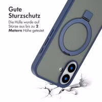 Accezz Ring Stand Backcover mit MagSafe iPhone 16 - Blau