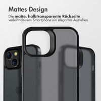 Accezz Rugged Frosted Back Cover für das iPhone 14 - Schwarz