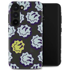 Selencia Vivid Back Cover Samsung Galaxy S23 - Wavy Smiley Green