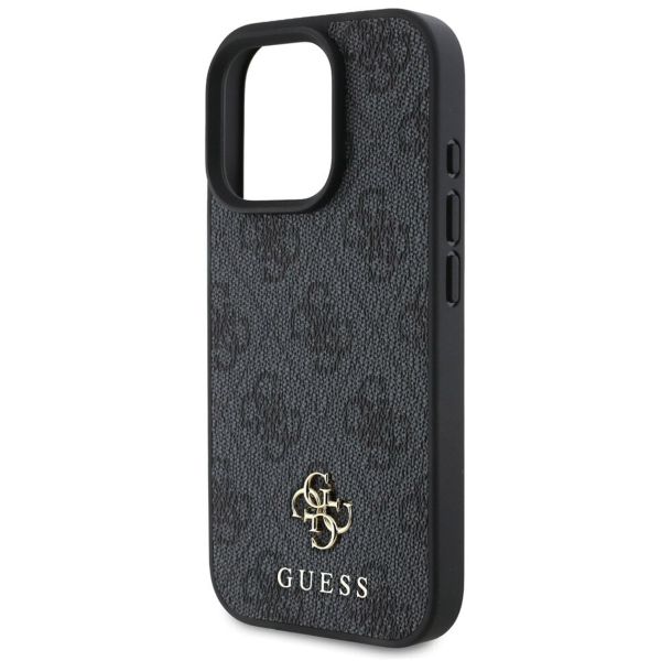 Guess 4G Metal Logo Back Cover MagSafe Apple iPhone 16 Pro - Schwarz