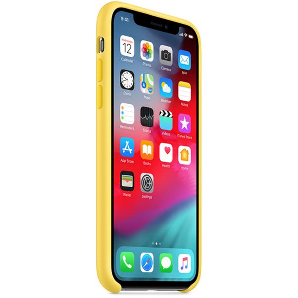 Apple Silikon-Case Canary Yellow für das iPhone Xs / X