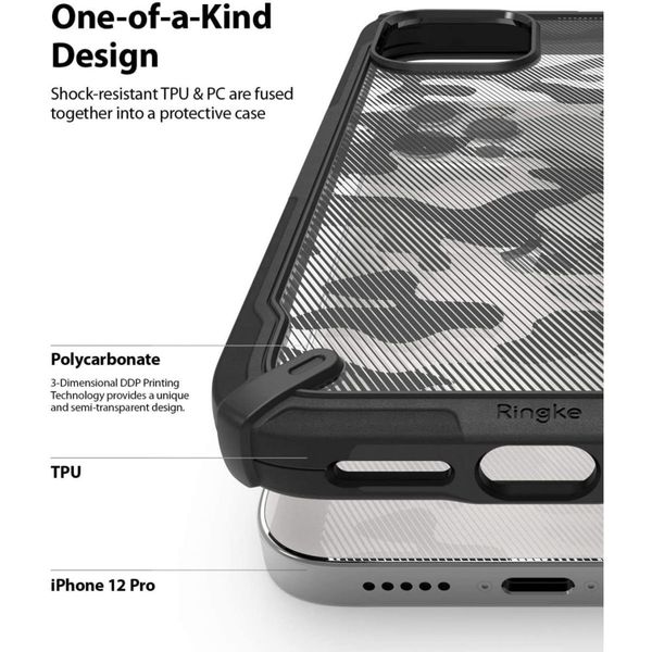 Ringke Fushion X Case für das iPhone 12 (Pro) - Camo Schwarz