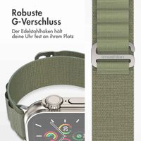 imoshion Nylon Alpine Armband für das  Apple Watch Series 1 t/m 11 / SE / Ultra (44/45/46/49 mm) - Olive Green