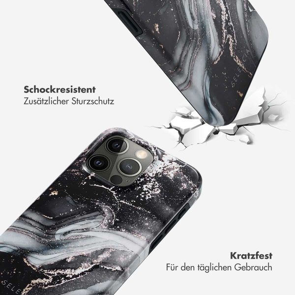 Selencia Vivid Back Cover Apple iPhone 15 Pro Max - Chic Marble Black