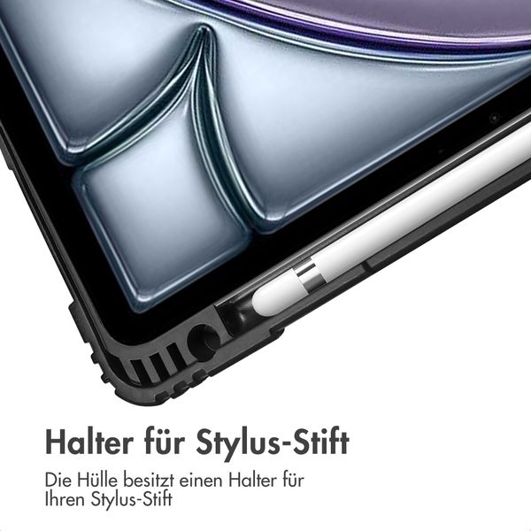 Accezz Rugged Trifold Klapphülle Apple iPad Air 11 Zoll (2025) M3 / (2024) M2 / Air 5 (2022) / Air 4 (2020) - Dunkelblau