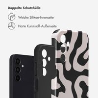 Selencia Vivid Tough Back Cover für das Samsung Galaxy A15 (5G/4G) - Art Wave Black