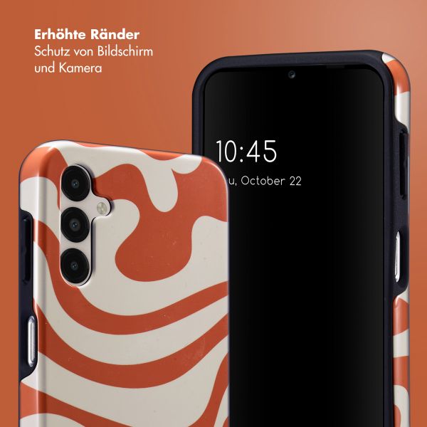 Selencia Vivid Tough Back Cover für das Samsung Galaxy A14 (5G/4G) - Dream Swirl Orange