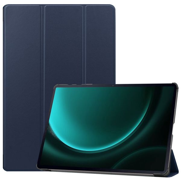 imoshion Trifold Klapphülle für das Samsung Tab S10 Plus / Tab S9 FE Plus / Tab S9 Plus 12.4 Zoll - Dunkelblau