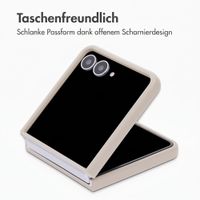 Accezz Liquid Silikoncase mit MagSafe Samsung Galaxy Z Flip 8 - Stone