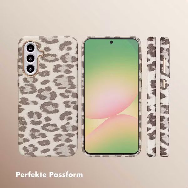 Selencia Sabi Backcover Leopardenmuster mit MagSafe Samsung Galaxy A56 - Soft Ivory