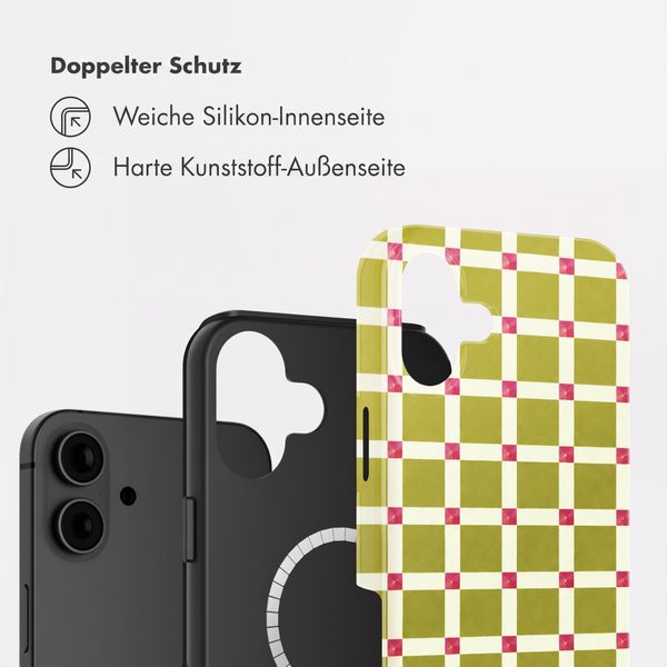 Selencia Vivid Rückabdeckung mit MagSafe Apple iPhone 16 - Check This Olive