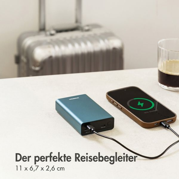 imoshion Ultra Series Aluminium Powerbank 20.000 mAh - Schnellladen bis 33W - Petrol Green
