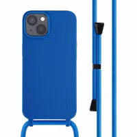 imoshion Silikonhülle mit Band für das Apple iPhone 14 - Blau