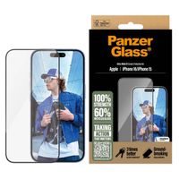 PanzerGlass Ultra-Wide Fit Antibakterieller Displayschutz für das Apple iPhone 16