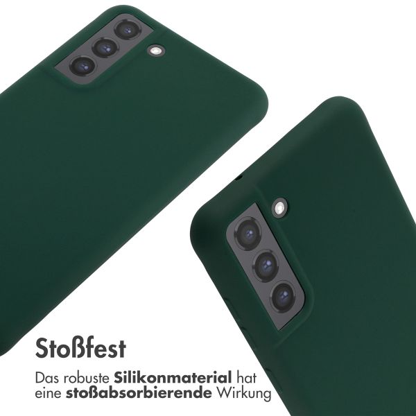 imoshion SilikonHülle mit Band Samsung Galaxy S21 FE - Dunkelgrün