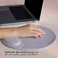 imoshion Ergonomisches Mauspad - Mauspad mit Handgelenkstütze - 30 x 25 cm - Grau