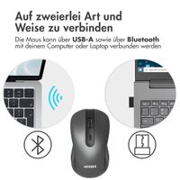 Accezz Kabellose Maus - Bluetooth / USB-A adapter - Grau