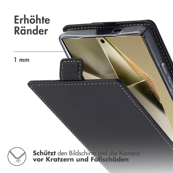 Accezz Flip Case für das Samsung Galaxy S25 Ultra - Schwarz